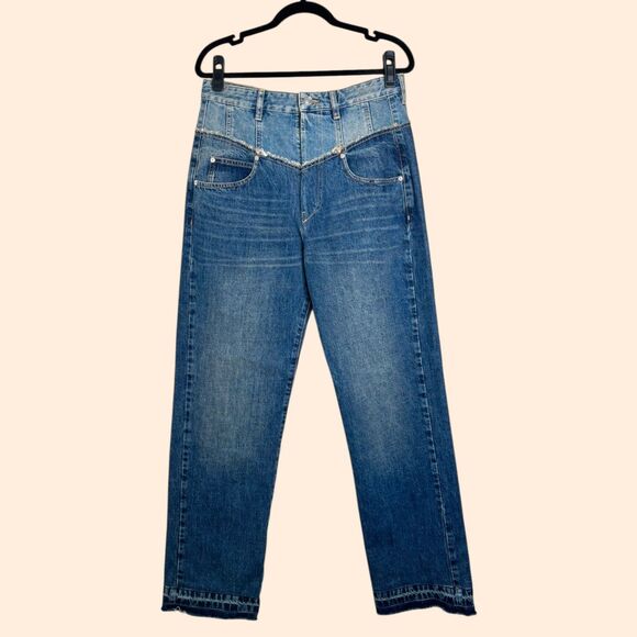 Isabel Marant Blue Noemie Jeans - Picture 1 of 8
